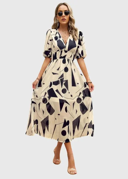 Merlin™ | Vestido Midi Floral Favorecedor - Elena Duval