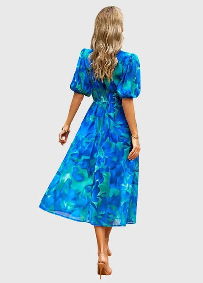 Merlin™ | Vestido Midi Floral Favorecedor - Elena Duval