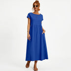 Inês | Vestido Midi de Algodón con Bolsillos