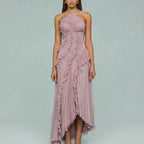 Leonor | Vestido Plisado con Volantes Elegante