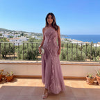 Leonor | Vestido Plisado con Volantes Elegante