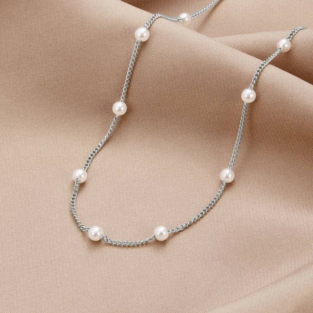 Miriam | Collar Dorado Delicado con Perlas - Elena Duval