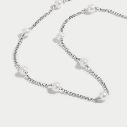 Miriam | Collar Dorado Delicado con Perlas - Elena Duval