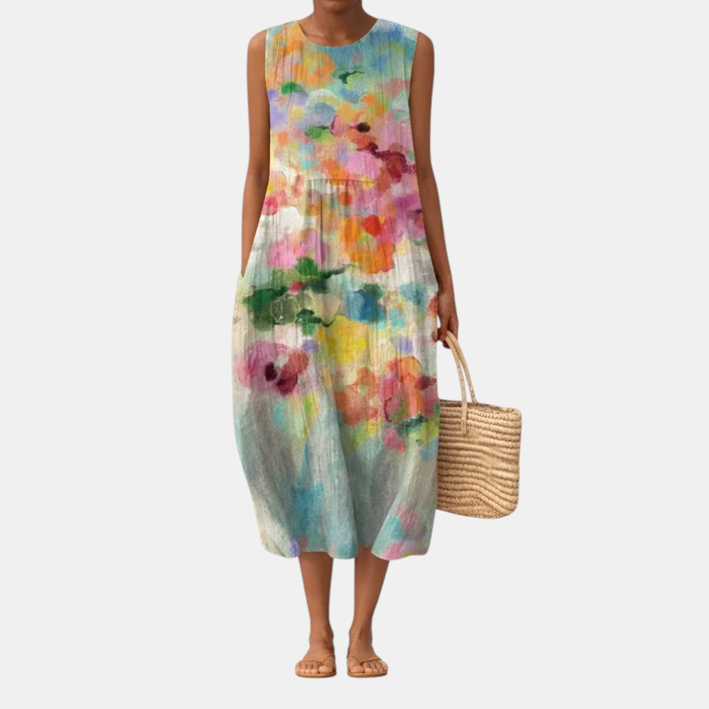 Carla™ | Vestido Midi Multicolor Elegante
