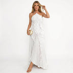 Leonor | Vestido Plisado con Volantes Elegante