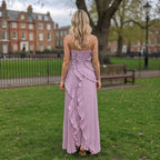 Leonor | Vestido Plisado con Volantes Elegante