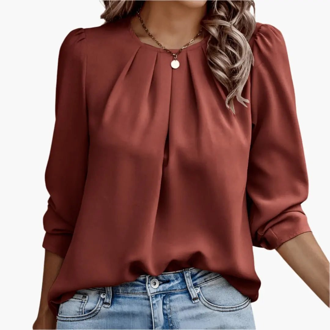 Nerea | Blusa Elegante de Manga Abullonada - Elena Duval