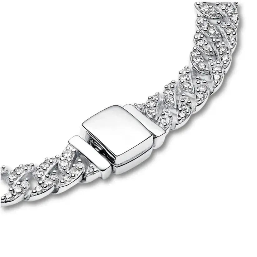Nerea | Pulsera Cubana con Moissanita - Elena Duval