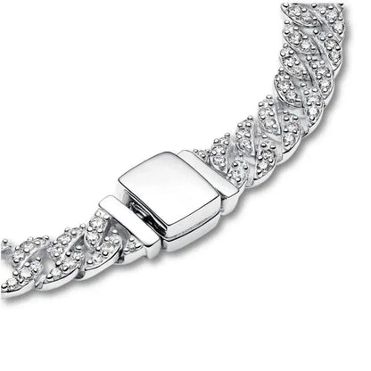 Nerea | Pulsera Cubana con Moissanita - Elena Duval