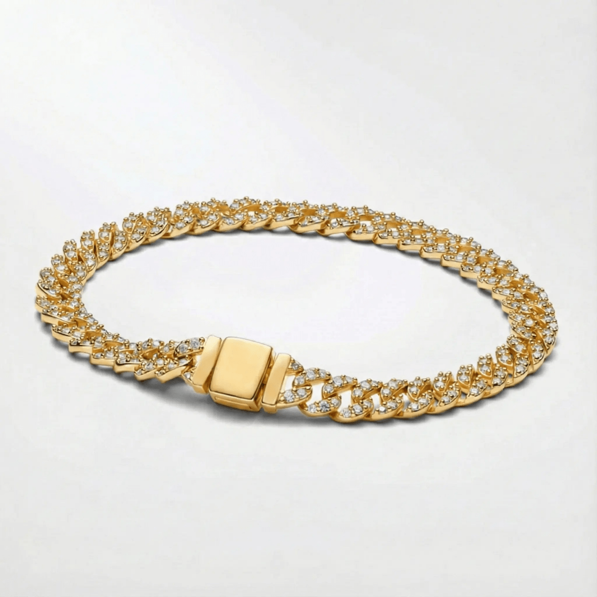 Nerea | Pulsera Cubana con Moissanita - Elena Duval