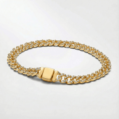 Nerea | Pulsera Cubana con Moissanita - Elena Duval