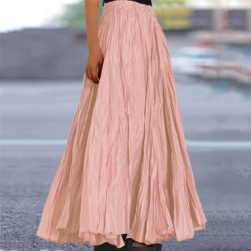 Ondine | Women's Flowy Pleated A-Line Maxi Skirt