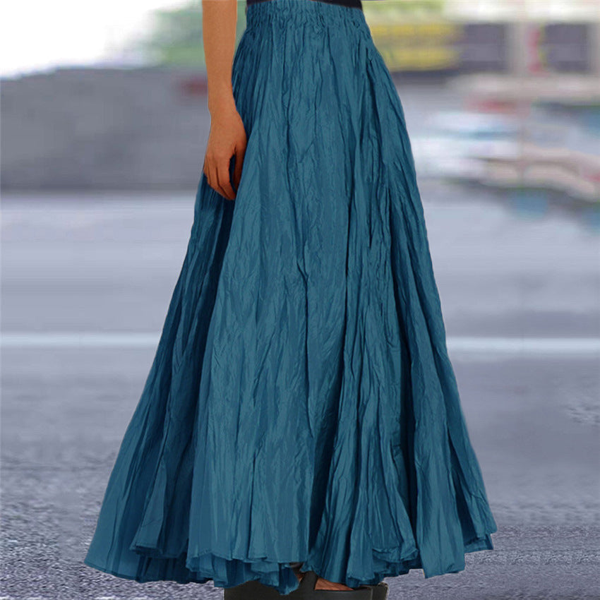 Ondine | Women's Flowy Pleated A-Line Maxi Skirt