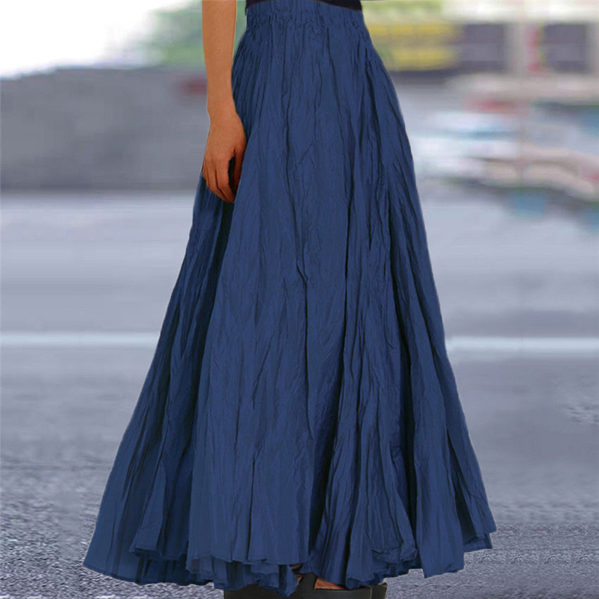 Ondine | Women's Flowy Pleated A-Line Maxi Skirt
