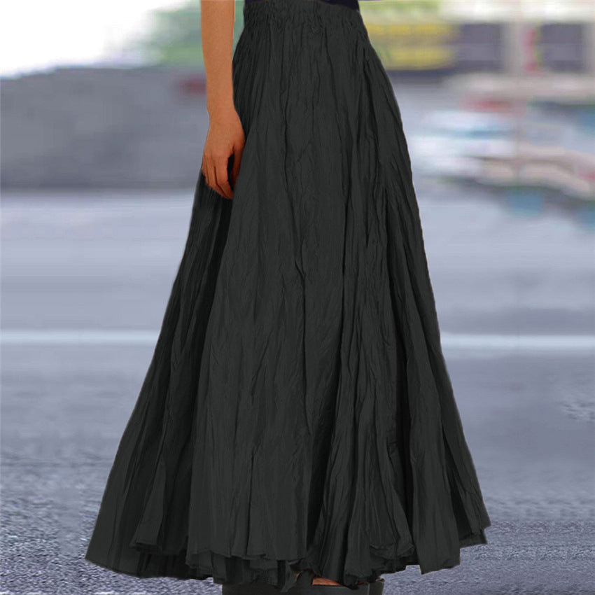 Ondine | Women's Flowy Pleated A-Line Maxi Skirt