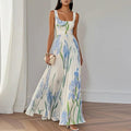 Oriah | Vestido Maxi Evasé Floral - Elena Duval