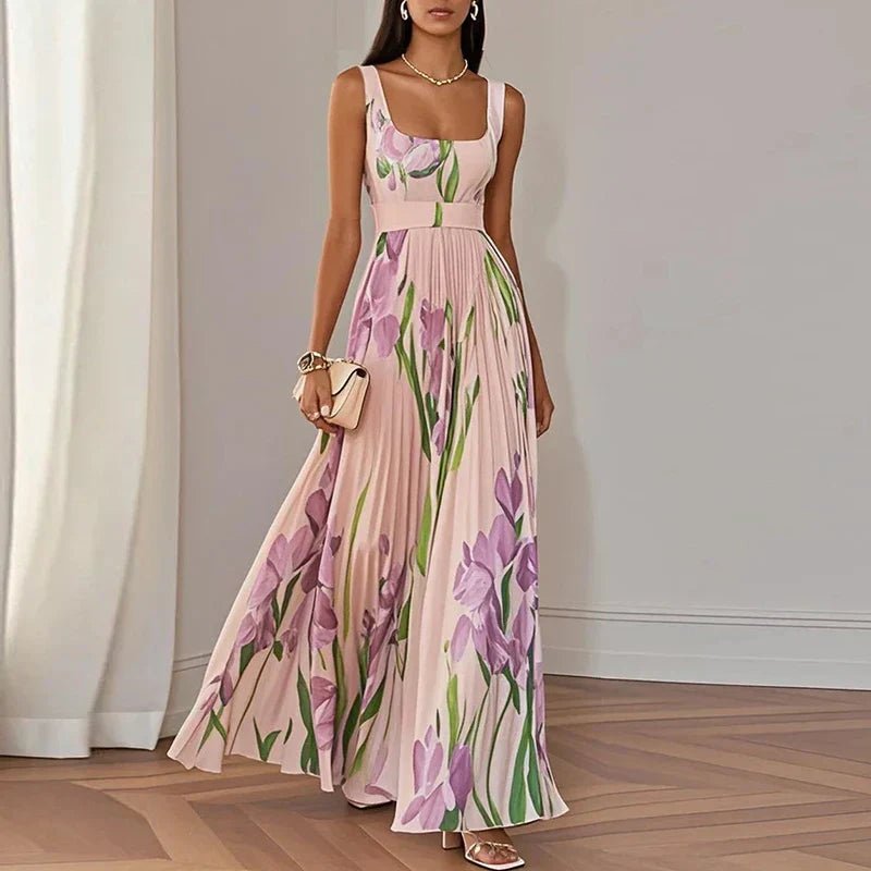 Oriah | Vestido Maxi Evasé Floral - Elena Duval