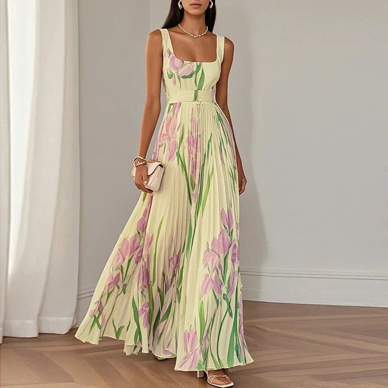 Oriah | Vestido Maxi Evasé Floral - Elena Duval