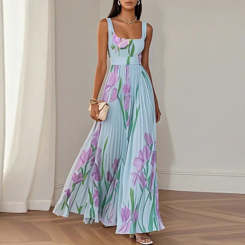 Oriah | Vestido Maxi Evasé Floral - Elena Duval