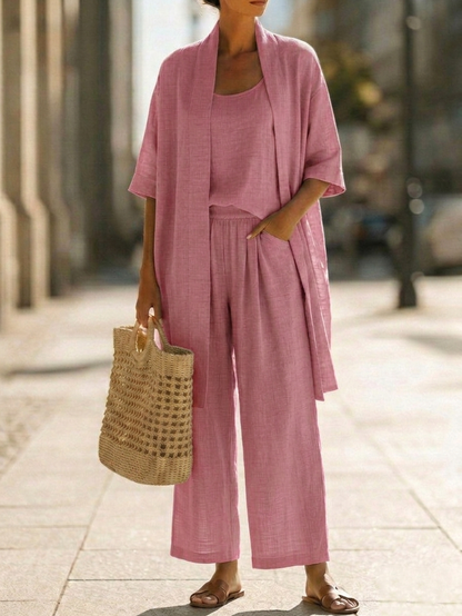 Isa | Conjunto de Tres Piezas Elegante y Sin Esfuerzo