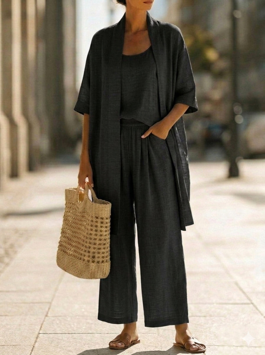 Isa | Conjunto de Tres Piezas Elegante y Sin Esfuerzo
