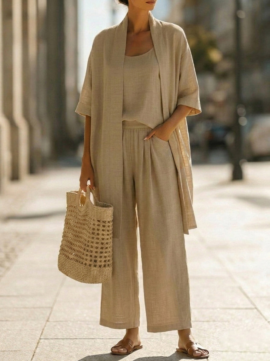 Isa | Conjunto de Tres Piezas Elegante y Sin Esfuerzo