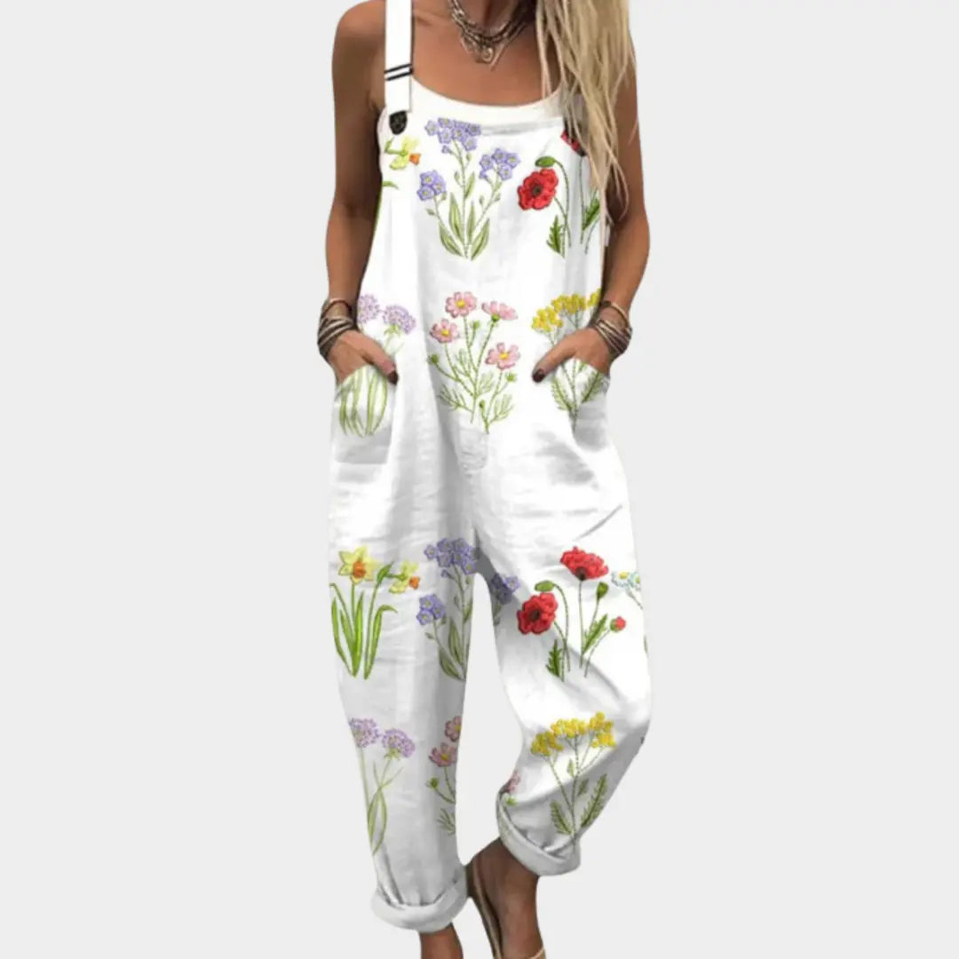 Peto Blanco con Estampado Floral - Elena Duval
