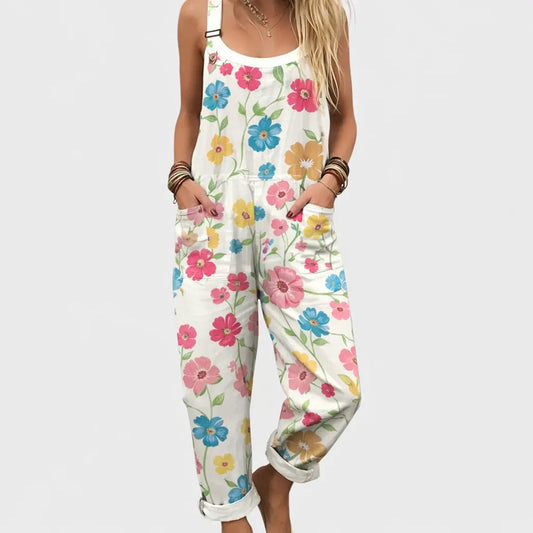 Peto Blanco con Flores - Elena Duval