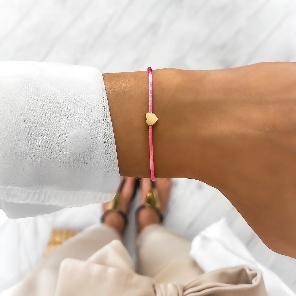 Pulsera Little Love de Elena Duval, corazón en baño de oro 18K o plata
