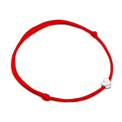 Pulsera Little Love con cuerda de color y corazón de acero inoxidable