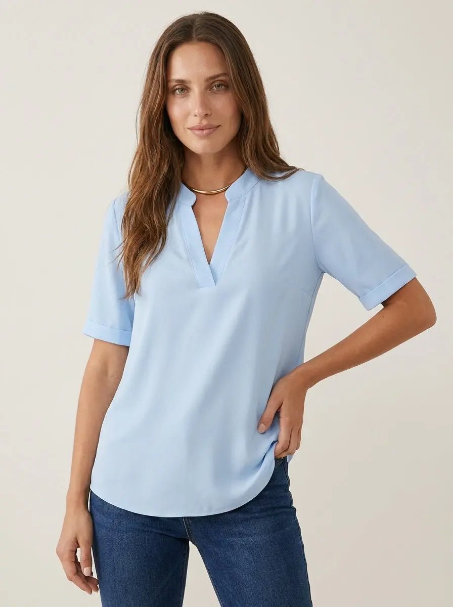 Raquel | Blusa Elegante con Cuello en V - Elena Duval