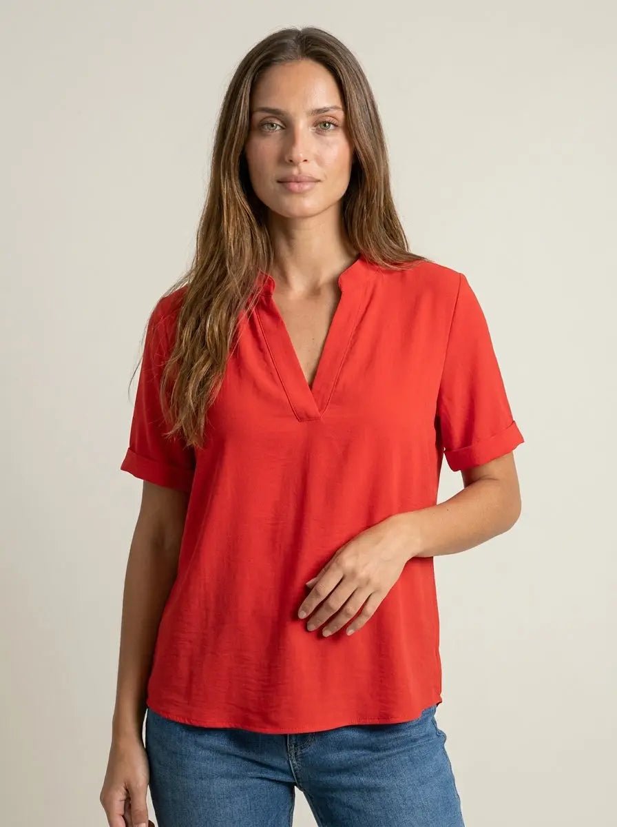 Raquel | Blusa Elegante con Cuello en V - Elena Duval