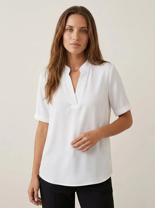 Raquel | Blusa Elegante con Cuello en V - Elena Duval