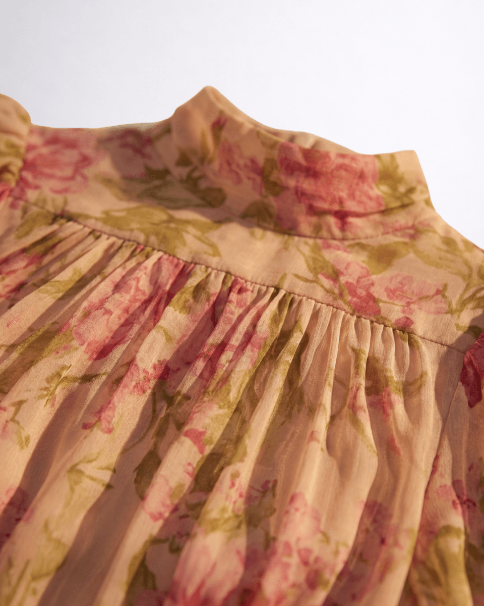 Rosario | Vestido Largo Floral en Chiffon - Elena Duval