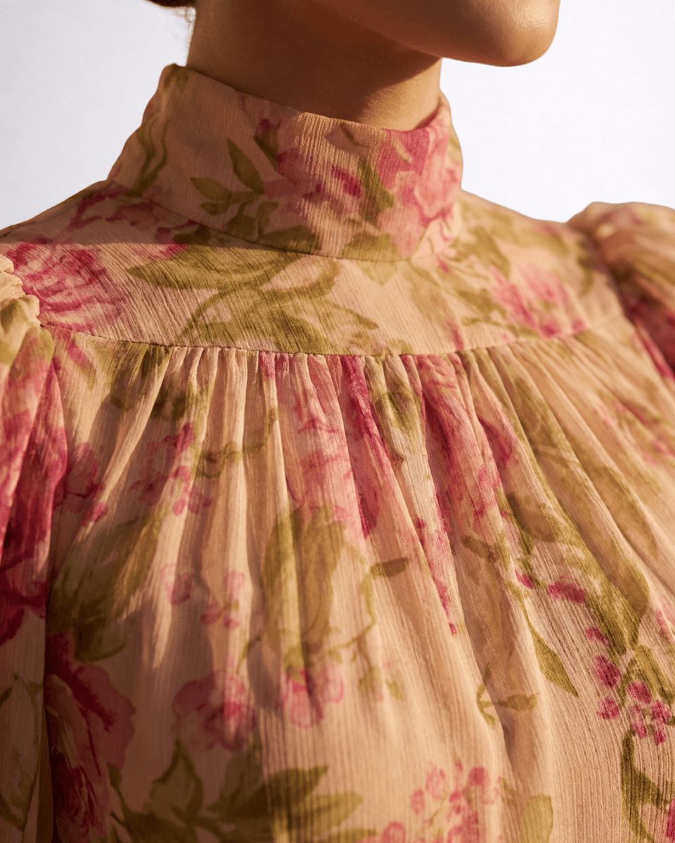 Rosario | Vestido Largo Floral en Chiffon - Elena Duval