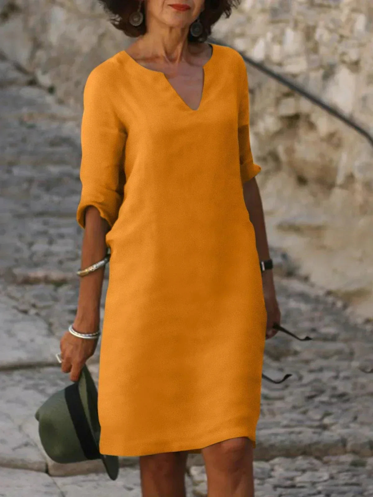 Skylar™ | Elegant Dress with V-Neck