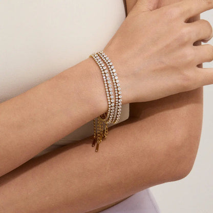 Sara | Juego de Pulseras Doradas - Elena Duval
