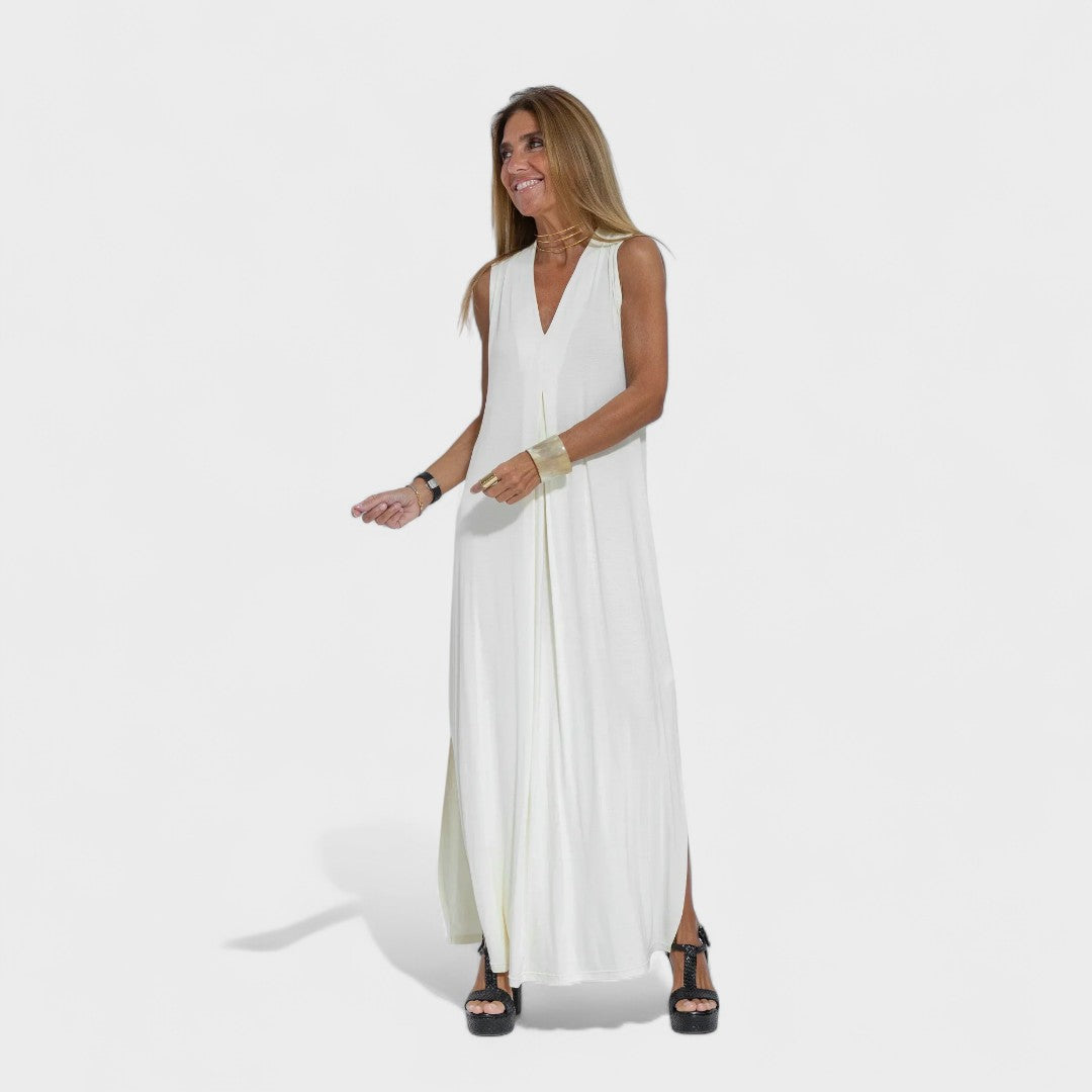 Filipa - Colete + Vestido Longo com Decote em V