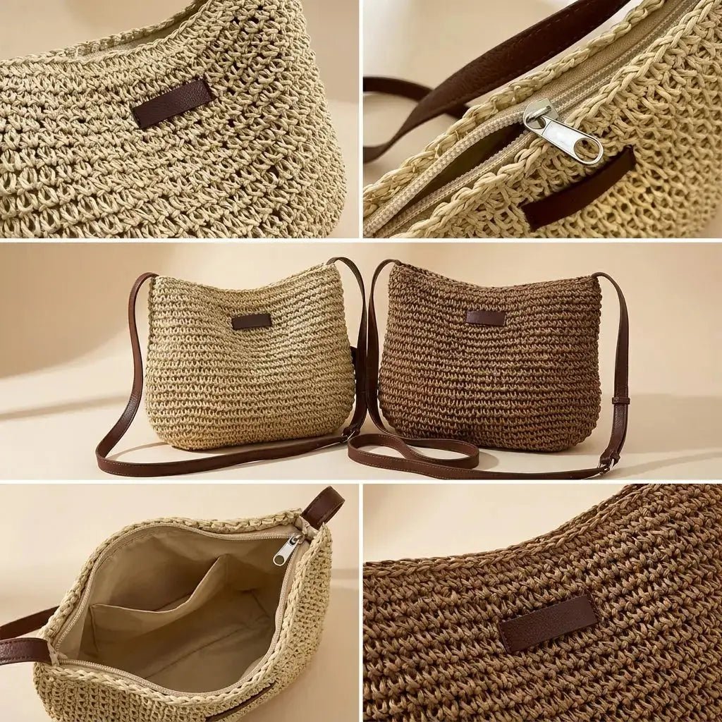 Sofía | Bolso Bandolera de Rafia - Elena Duval