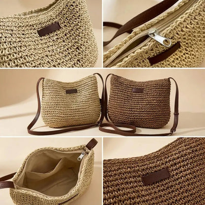 Sofía | Bolso Bandolera de Rafia - Elena Duval
