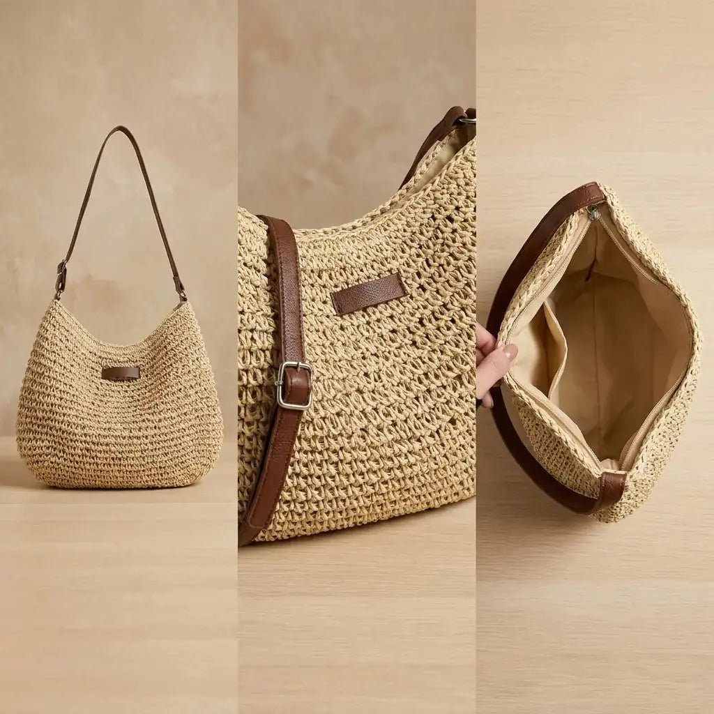 Sofía | Bolso Bandolera de Rafia - Elena Duval