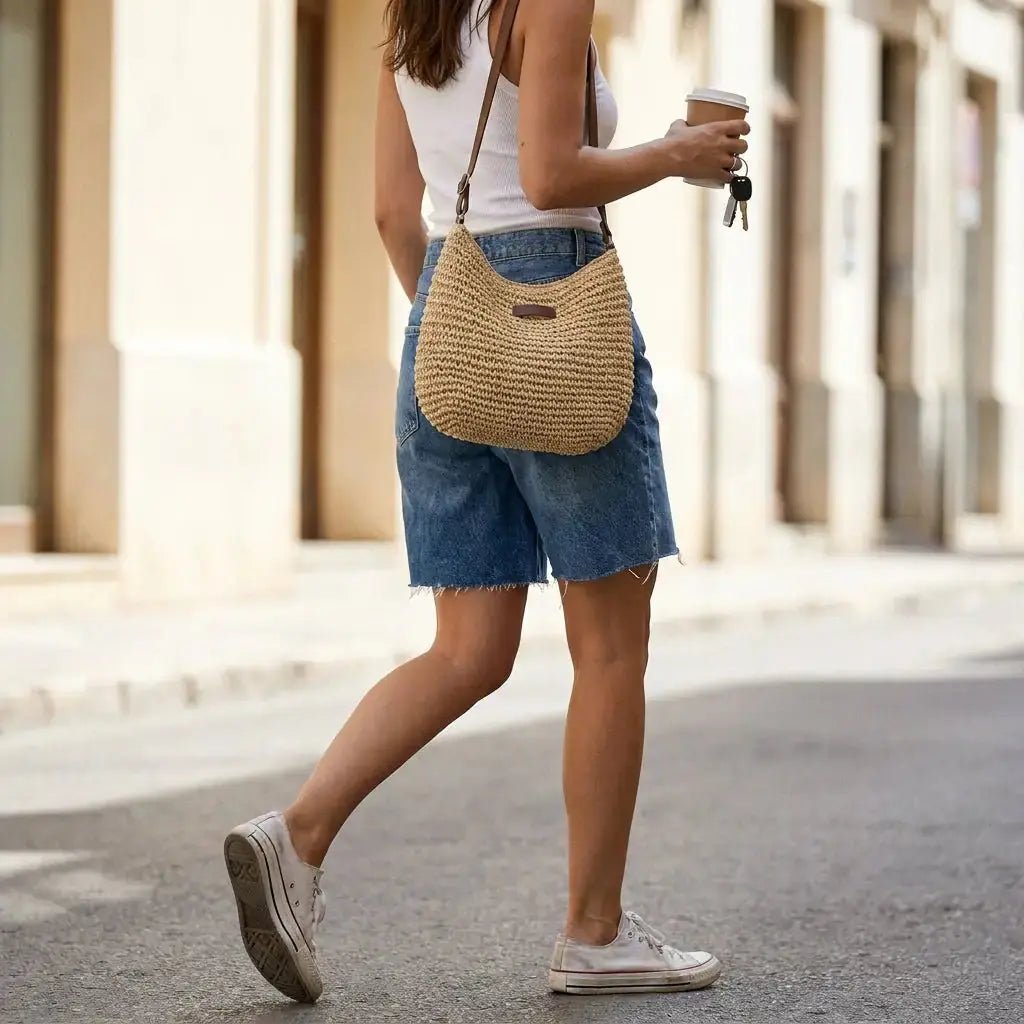 Sofía | Bolso Bandolera de Rafia - Elena Duval
