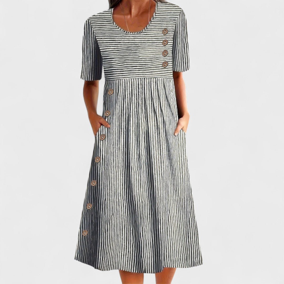 Sofía - Vestido de Verano de Rayas - Elena Duval