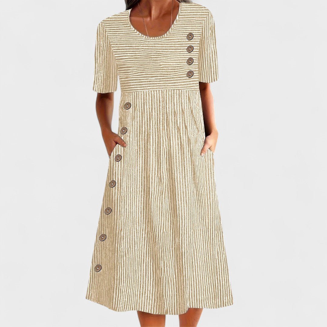 Sofía - Vestido de Verano de Rayas - Elena Duval