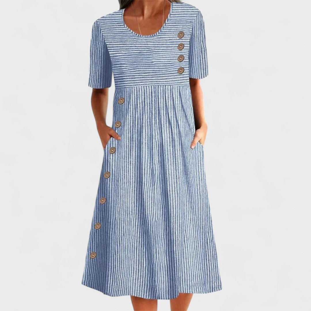Sofía - Vestido de Verano de Rayas - Elena Duval