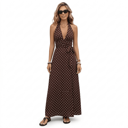 Sofía | Vestido Maxi de Lunares - Elena Duval