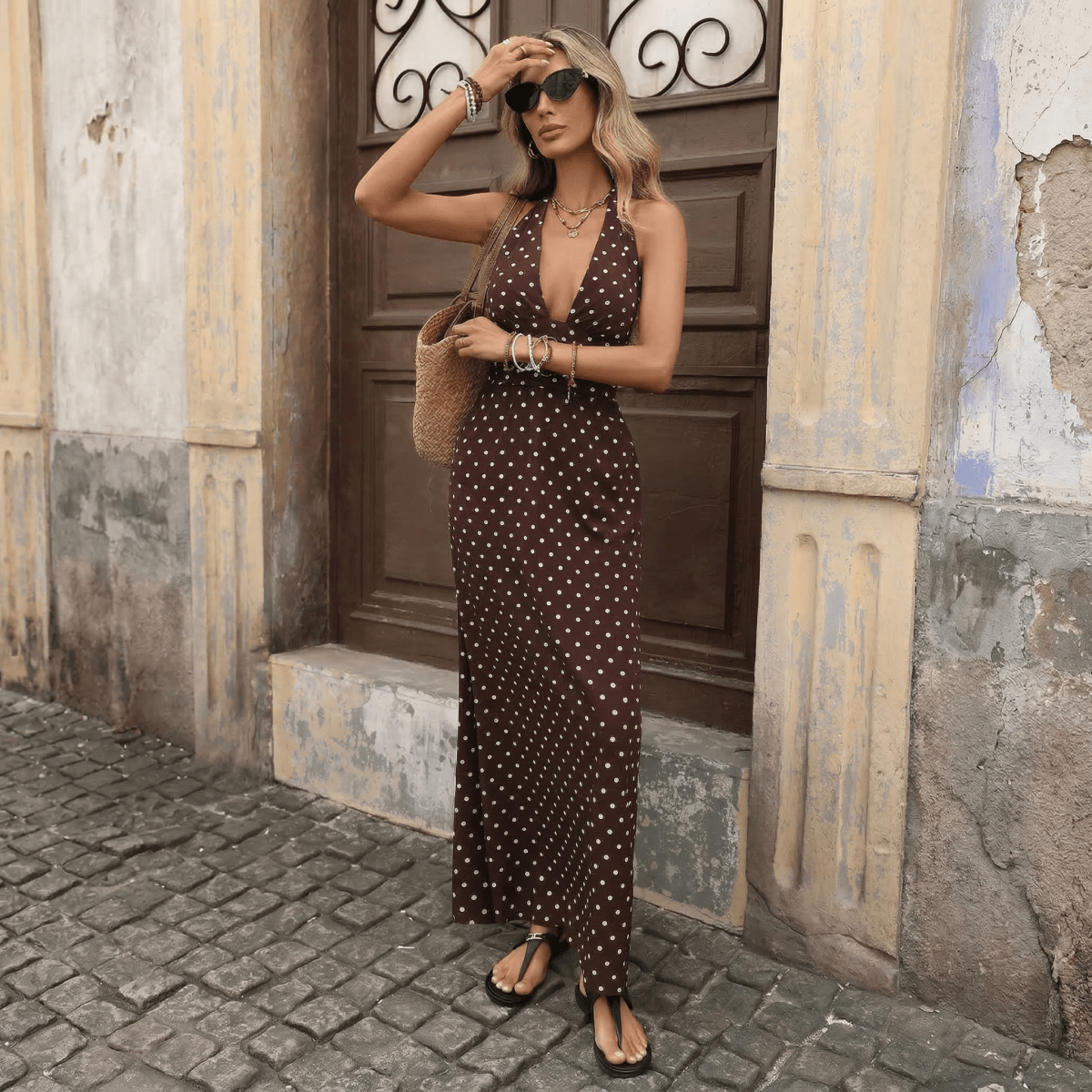 Sofía | Vestido Maxi de Lunares - Elena Duval
