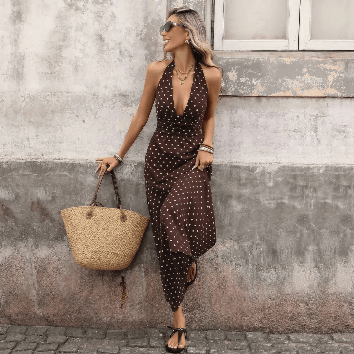 Sofía | Vestido Maxi de Lunares - Elena Duval