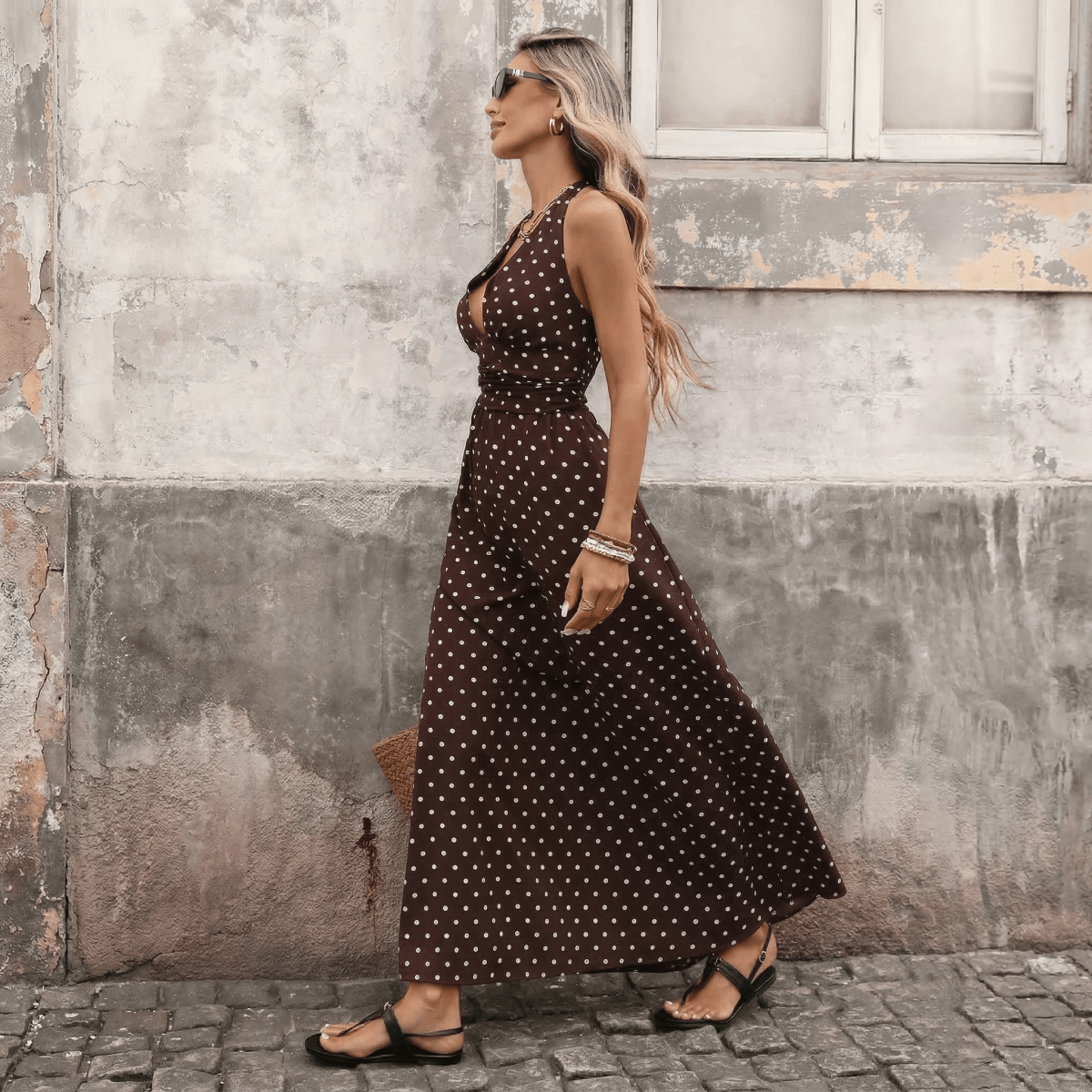 Sofía | Vestido Maxi de Lunares - Elena Duval