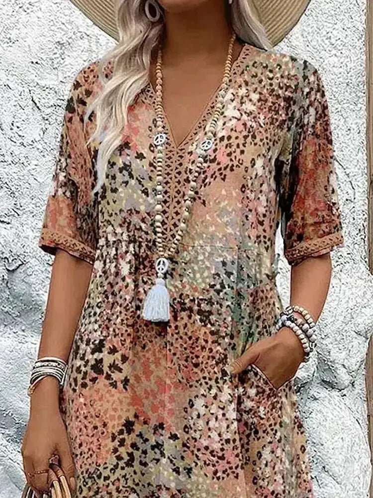 Sofia | Vestido Midi Ligero con Escote en V - Elena Duval
